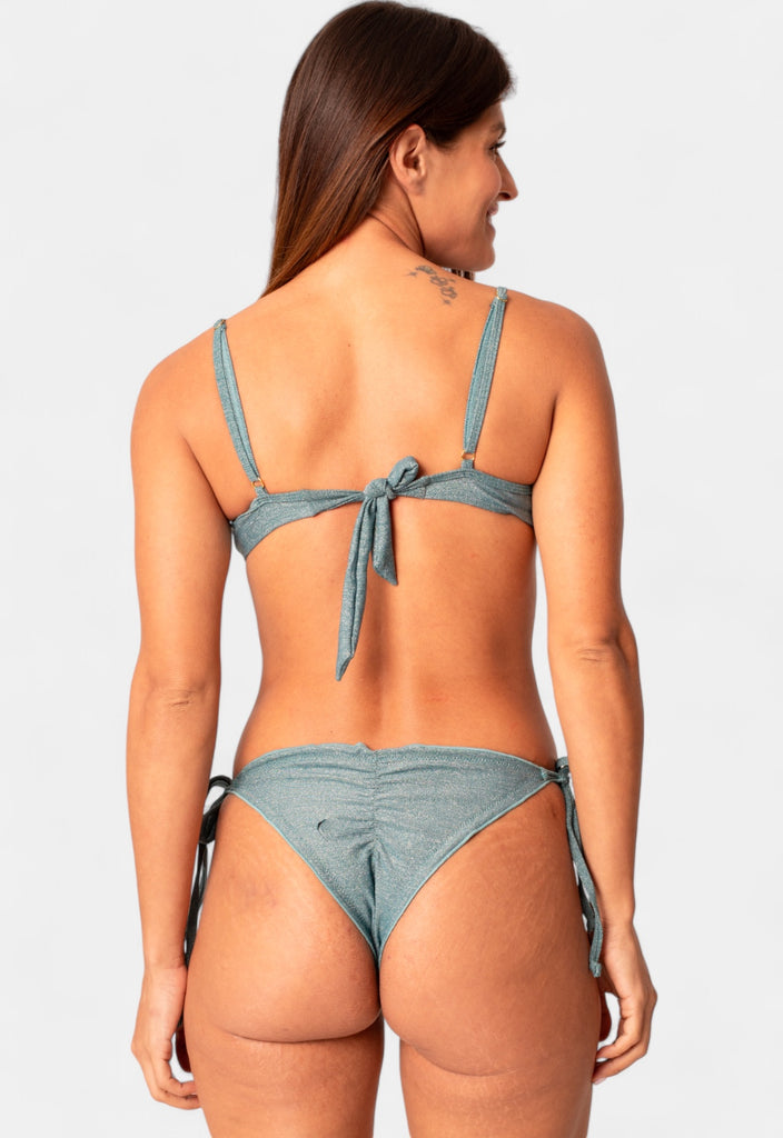 AB Beachwear Baly Bikini Half Cup Lurex Blue