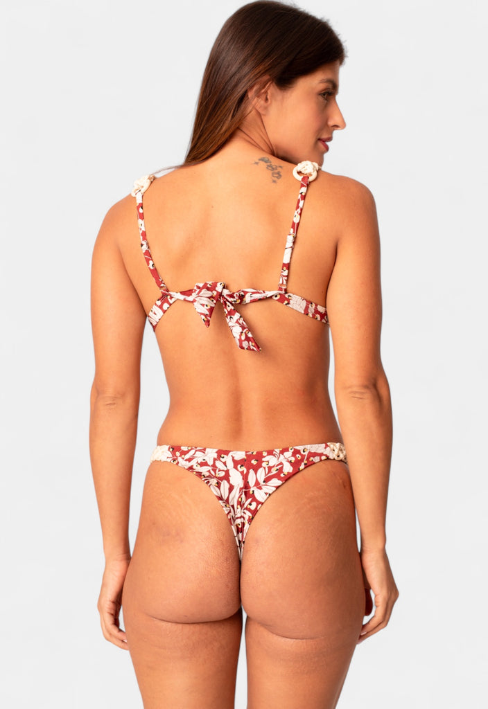 AB Beachwear Baly Bikini Macramé Red