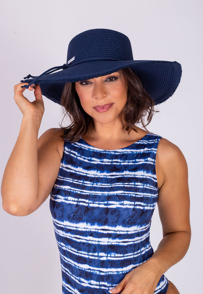 AB Beachwear Eco Hat UV50+ Capeline Shredded Blue
