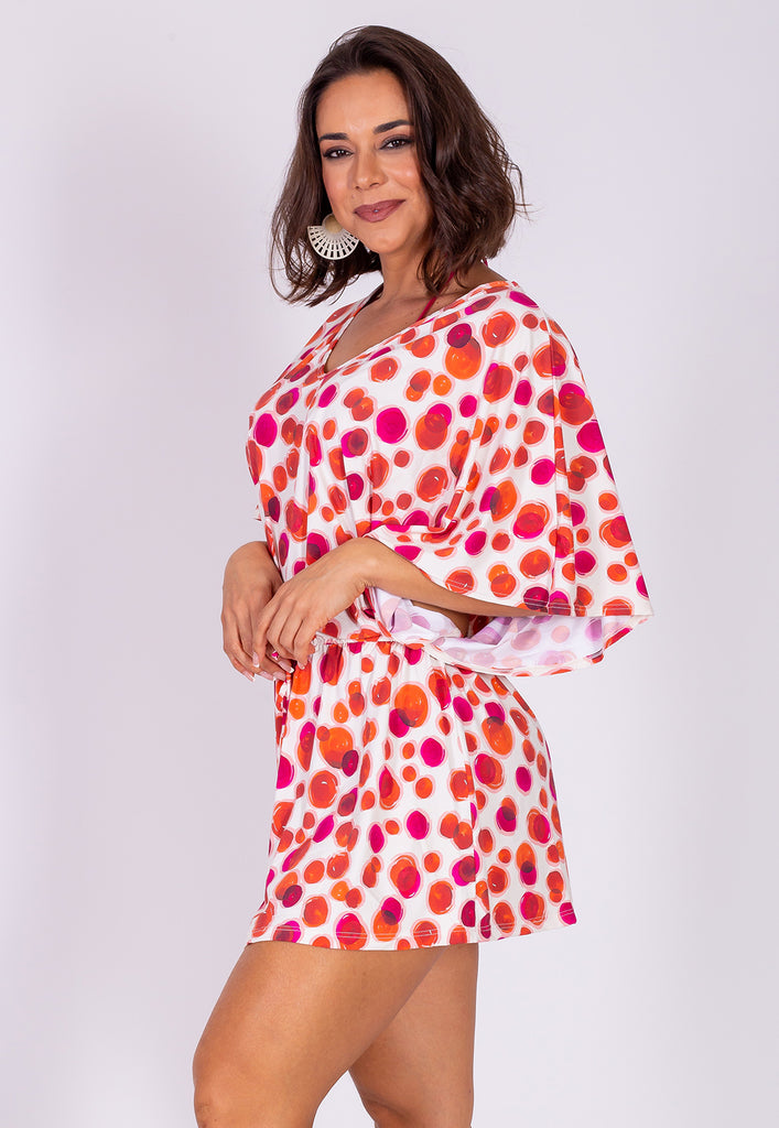 AB Beachwear Bio Cover Up Kaftan Copacabana Red Print