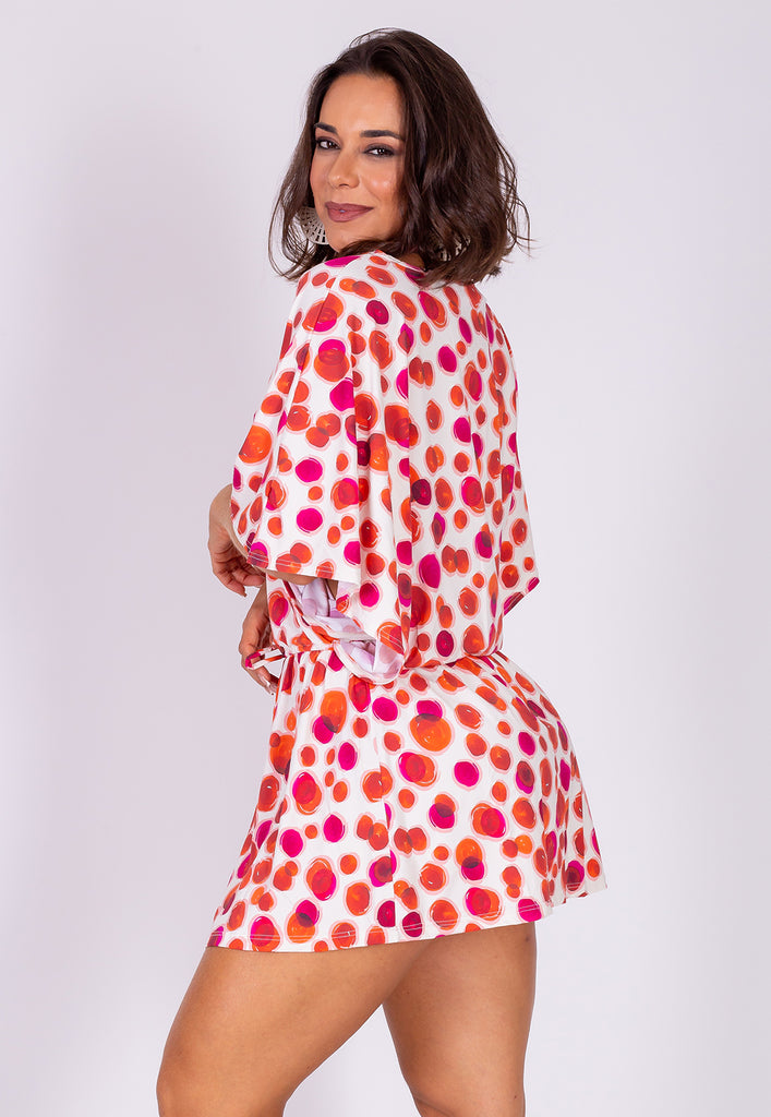 AB Beachwear Bio Cover Up Kaftan Copacabana Red Print