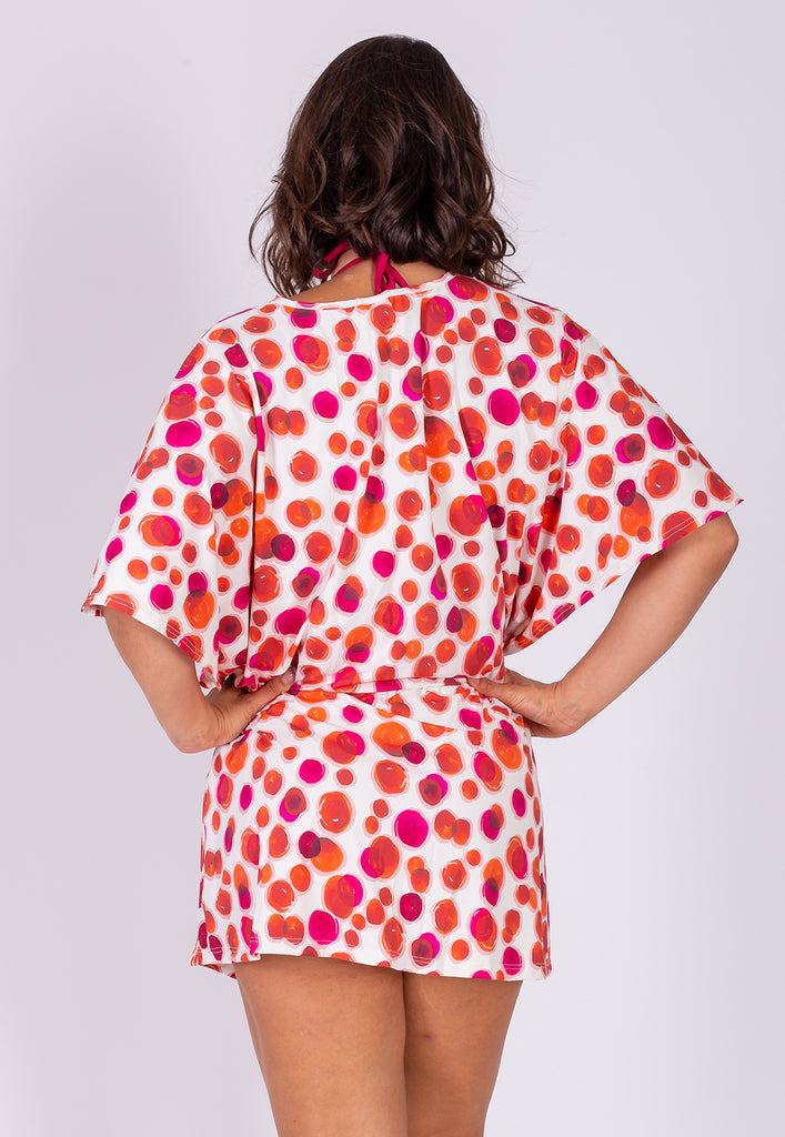 AB Beachwear Bio Cover Up Kaftan Copacabana Red Print