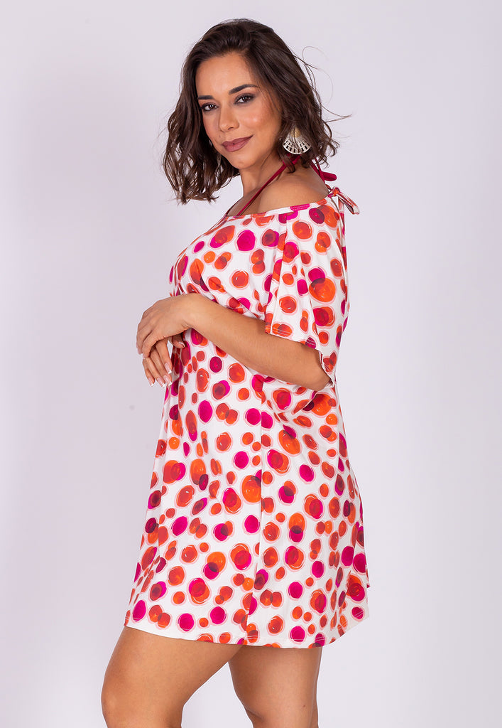 AB Beachwear Bio Cover Up Ipanema Red Print