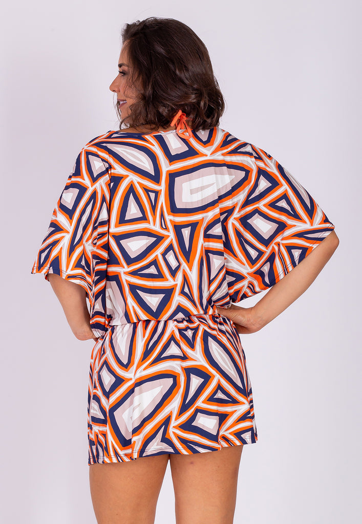 AB Beachwear Bio Cover Up Kaftan Copacabana Geo Print