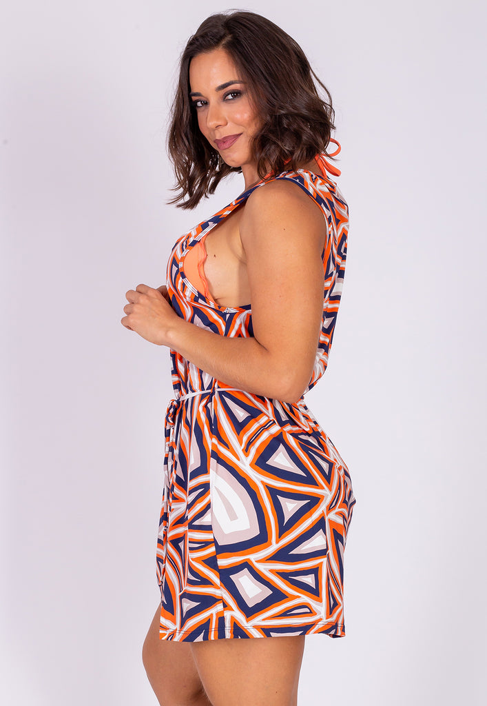 AB Beachwear Bio Cover Up Bahamas Geo Print