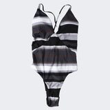 AB Beachwear Swimsuit Black Tie Dye Cut-Out
