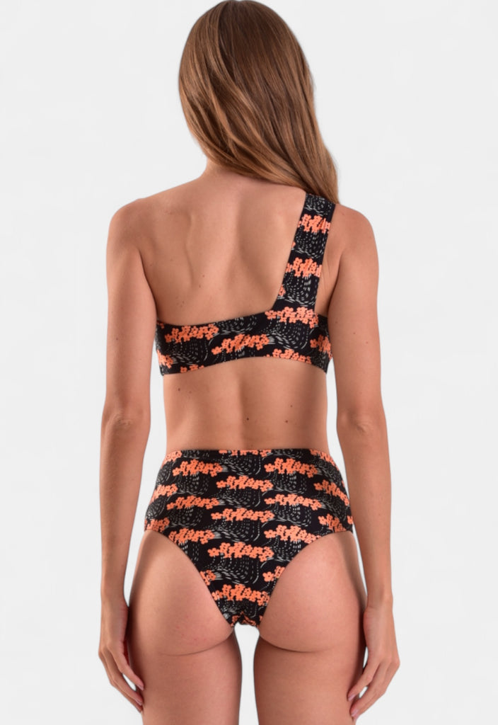 AB Beachwear Baly Bikini Hot Pant Flower Black