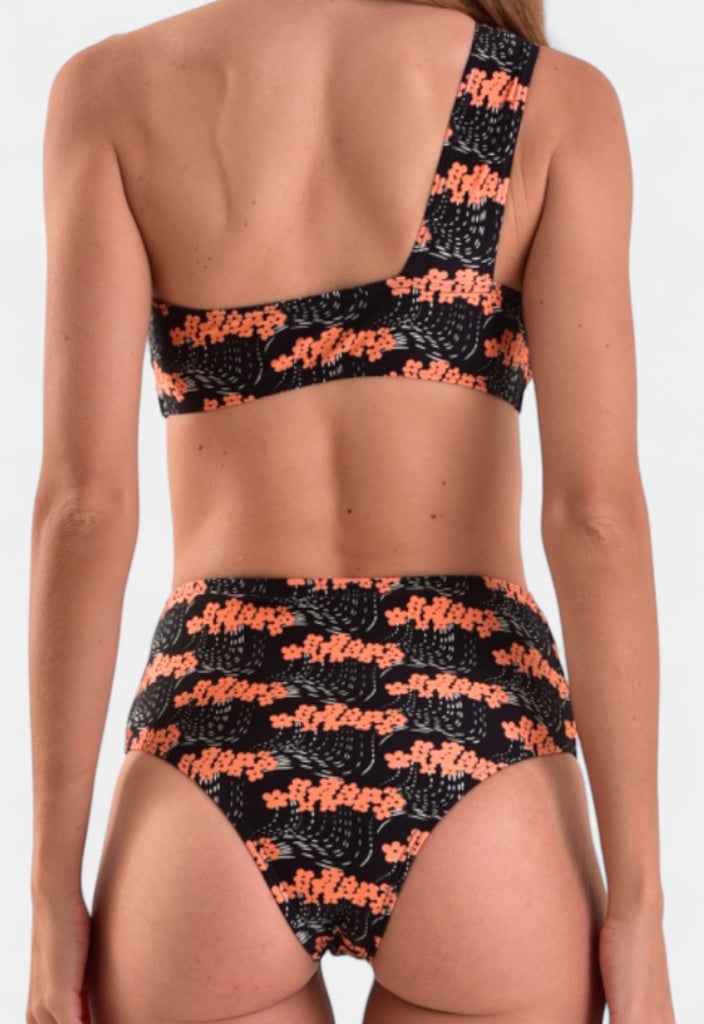 AB Beachwear Baly Bikini Hot Pant Flower Black
