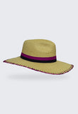 AB Beachwear Eco Hat UV50+ Black & Purple Embroidery