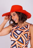 AB Beachwear Eco Hat UV50+ Capeline Shredded Orange