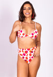 AB Beachwear Bio Bikini Hot Pant Red Print