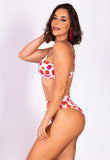 AB Beachwear Bio Bikini Hot Pant Red Print