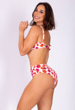 AB Beachwear Bio Bikini Halter Pipa Red Print