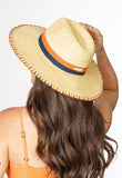 AB Beachwear Eco Hat UV50+ Blue & Orange Embroidery