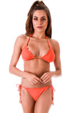 Orange Jacquard Triangle Bikini
